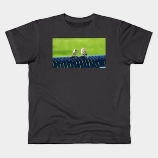 Two Sparrows Resting On a Bench Kids T-Shirt